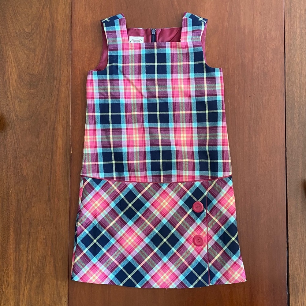 Talbots Kids Pink Checked Dress